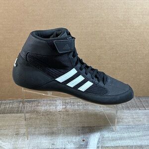 Adidas HVC 2 Men's Black White Athletic High-Tops Wrestling Boxing Shoes Sz 11